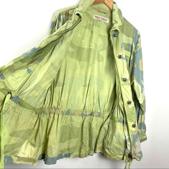 Free People | Camo Military Jacket Green Gray Camoflauge - Picture 5 of 13
